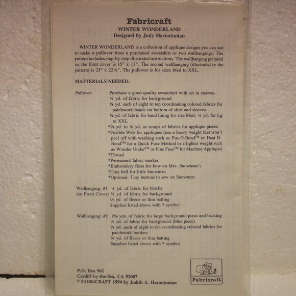 Three Vintage Clothing, Wall Hanging, and Quilting Patterns - Picture 5 of 7